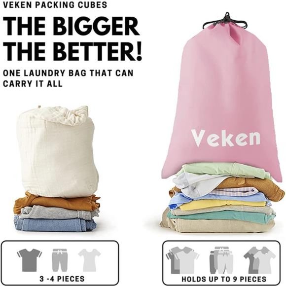 6 Pc Set Packing Cubes Luggage Packing Organizers for Travel Accessories - Picture 2 of 6